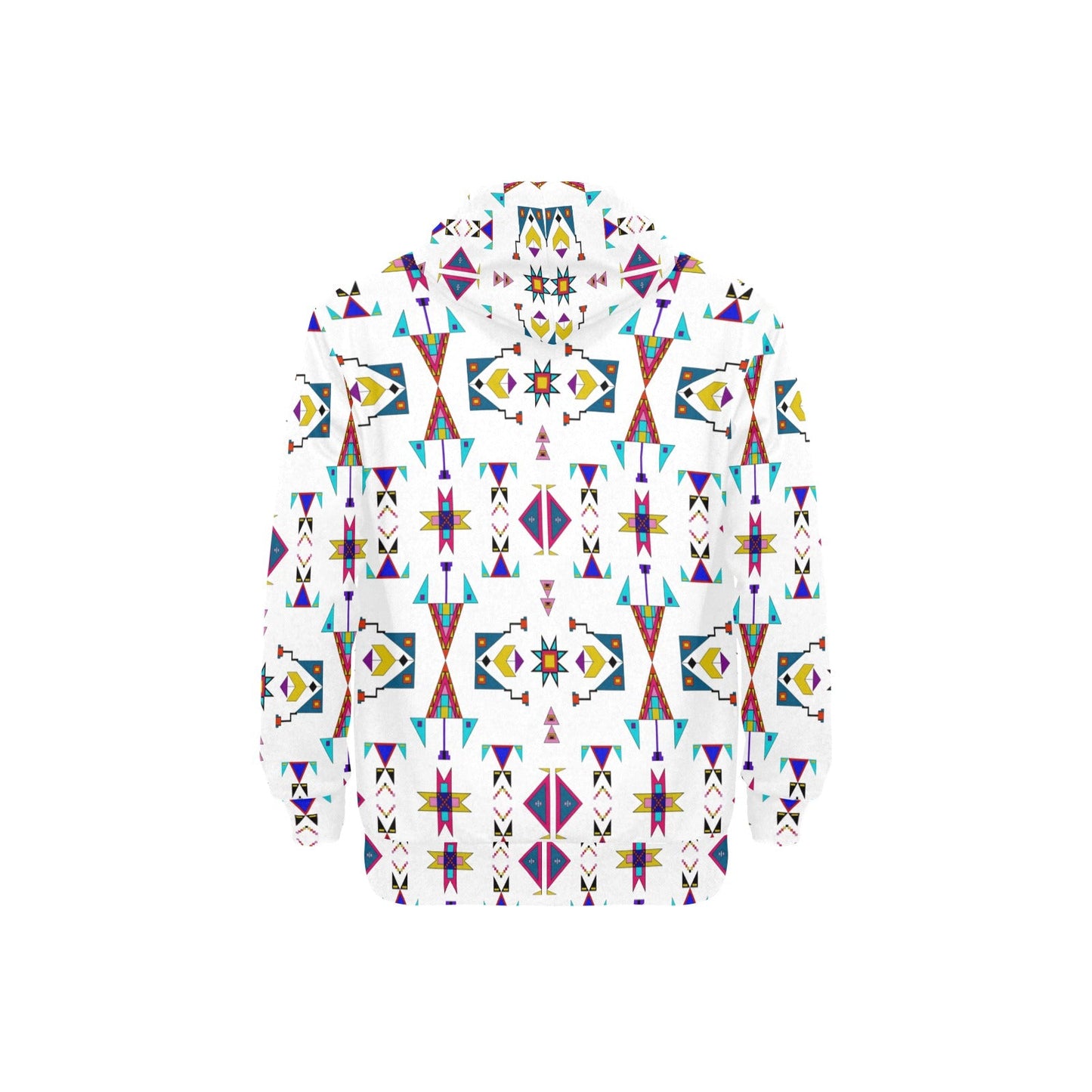 Enemy Territory White Men's Long Sleeve Fleece Hoodie