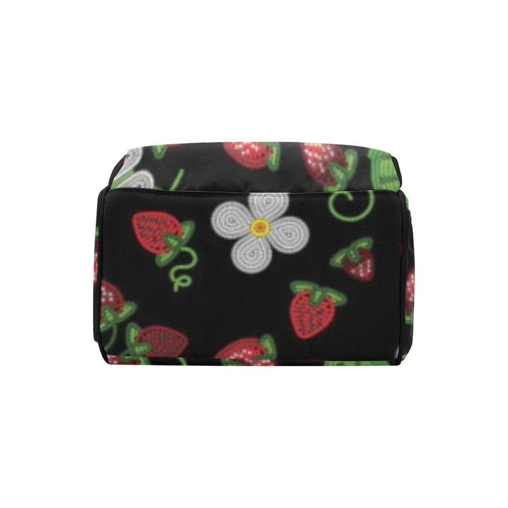 Strawberry Dreams Midnight Multi-Function Diaper Backpack/Diaper Bag