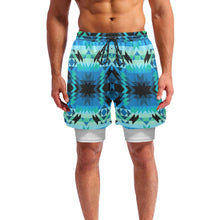 Load image into Gallery viewer, Green Star Men&#39;s Sports Shorts with Compression Liner
