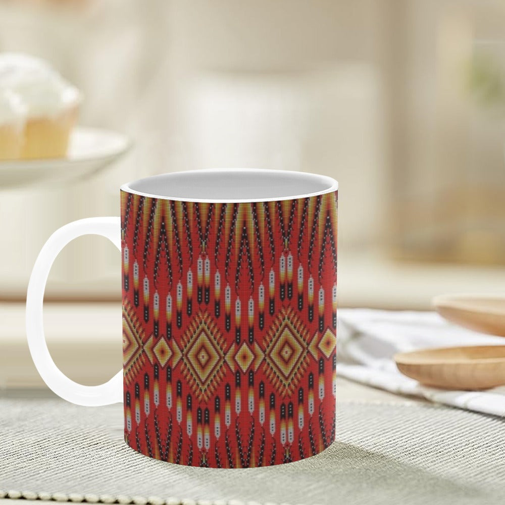 Fire Feather Red Mug