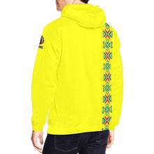 Load image into Gallery viewer, Yellow Blanket Strip Hoodie for Men
