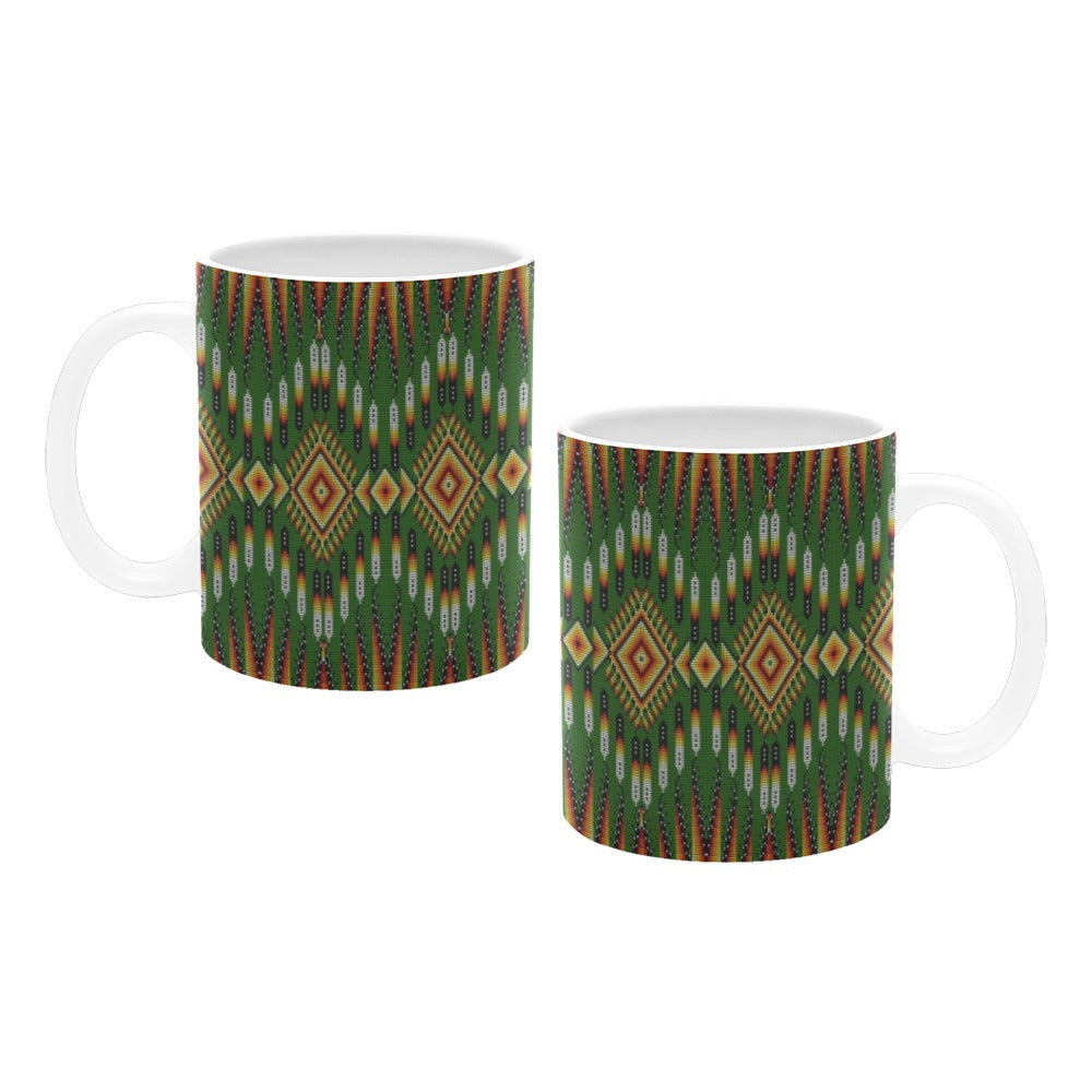 Fire Feather Green Mug