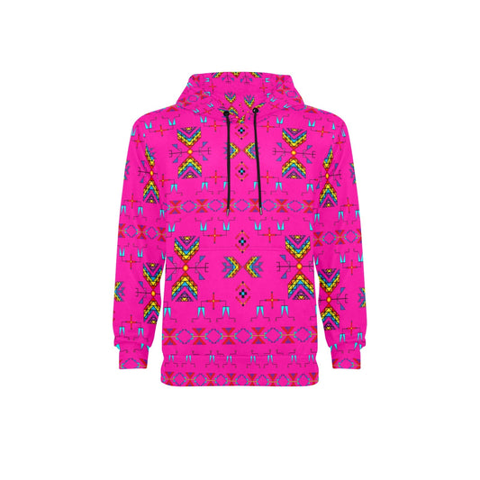 Rainy Chief Rainbow Hot Pink Fleece Hoodie
