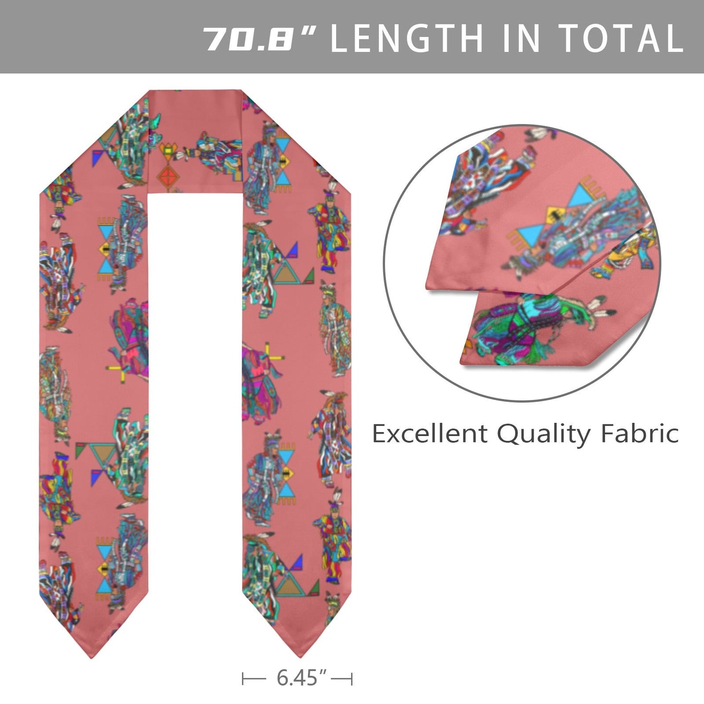 Men's Grass Dancers Terra Cotta Graduation Stole