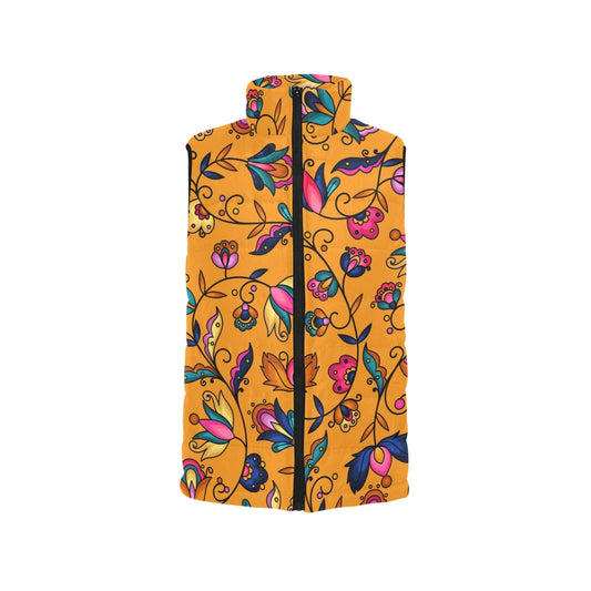 Copper Prairie Petals Orange Padded Vest