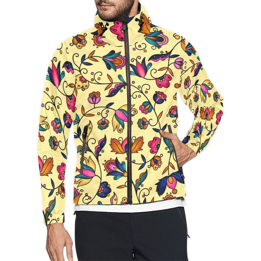Copper Prairie Petals Yellow Men's Windbreaker
