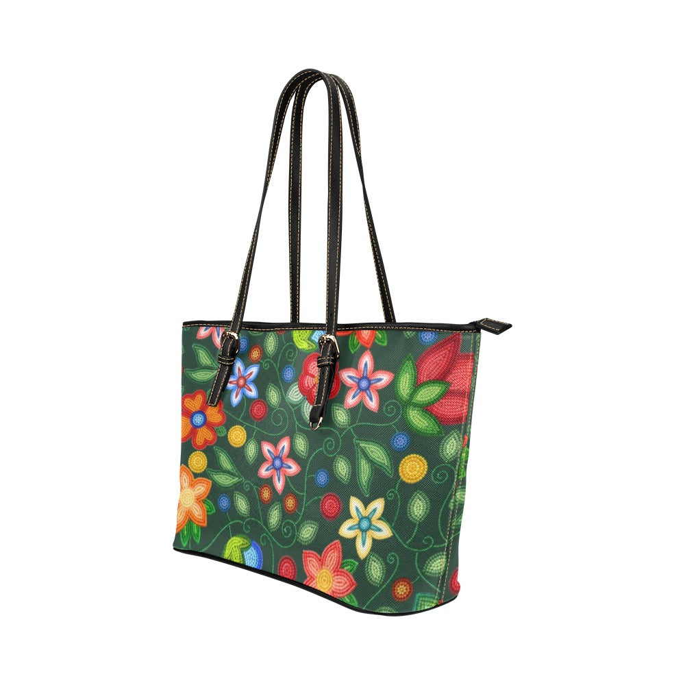 Morning Harmony Forest Leather Tote