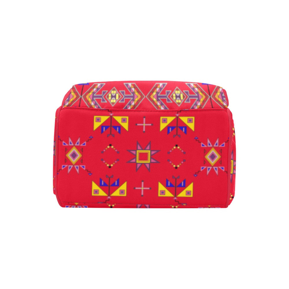 Scattered Generations Red Multi-Function Diaper Backpack