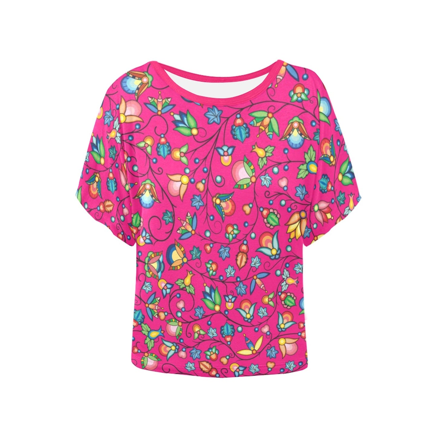 Prairie Plains Spirit Pink Women's Batwing-Sleeved Blouse T shirt