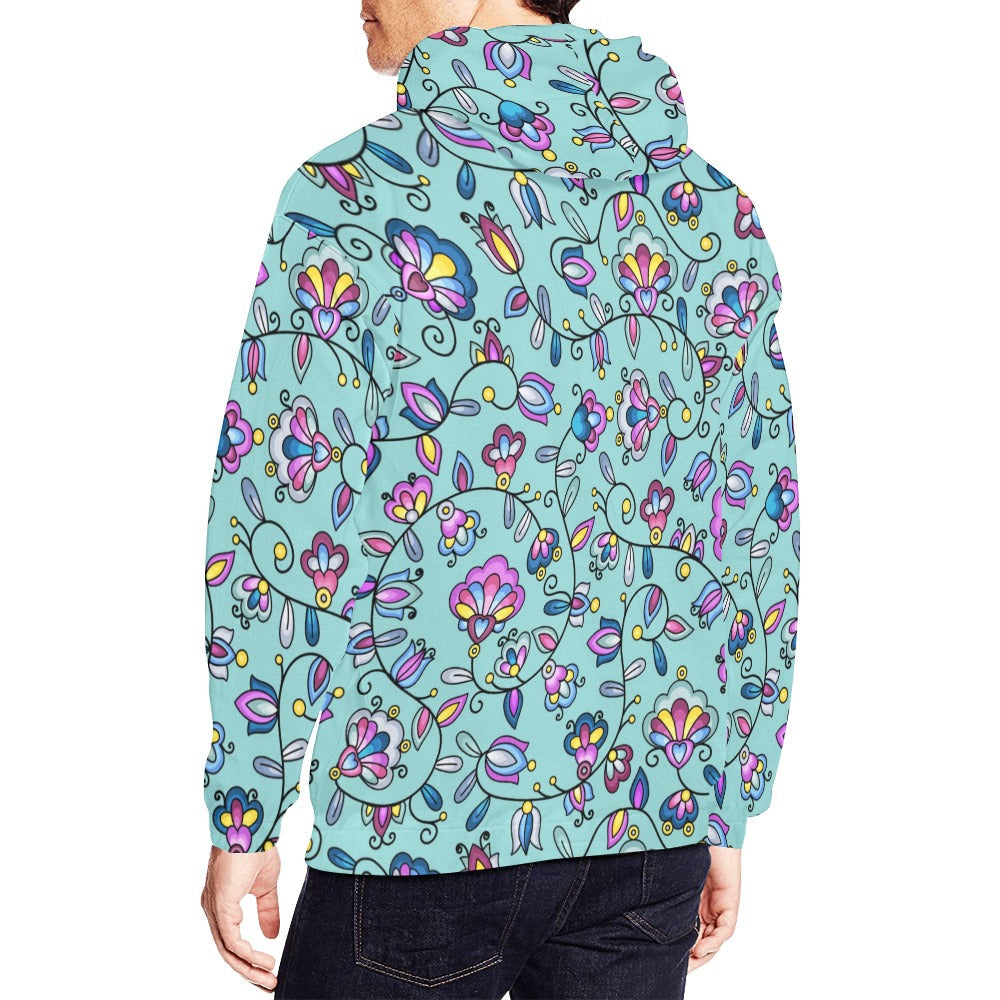 Autumn Bundle Blessing Turquoise Hoodie for Men