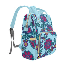 Load image into Gallery viewer, Beaded Nouveau Marine Multi-Function Diaper Backpack/Diaper Bag
