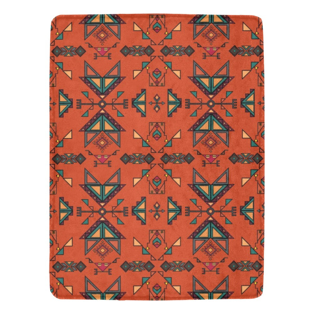 Arrow dawn Orange X-Large Micro Fleece Blanket