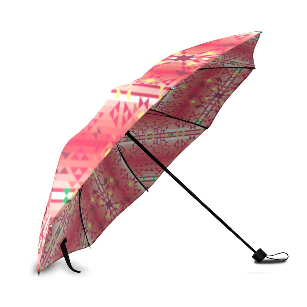 Red Pink Star Foldable Umbrella