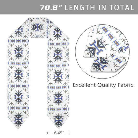 Eagle Strike White Graduation Stole