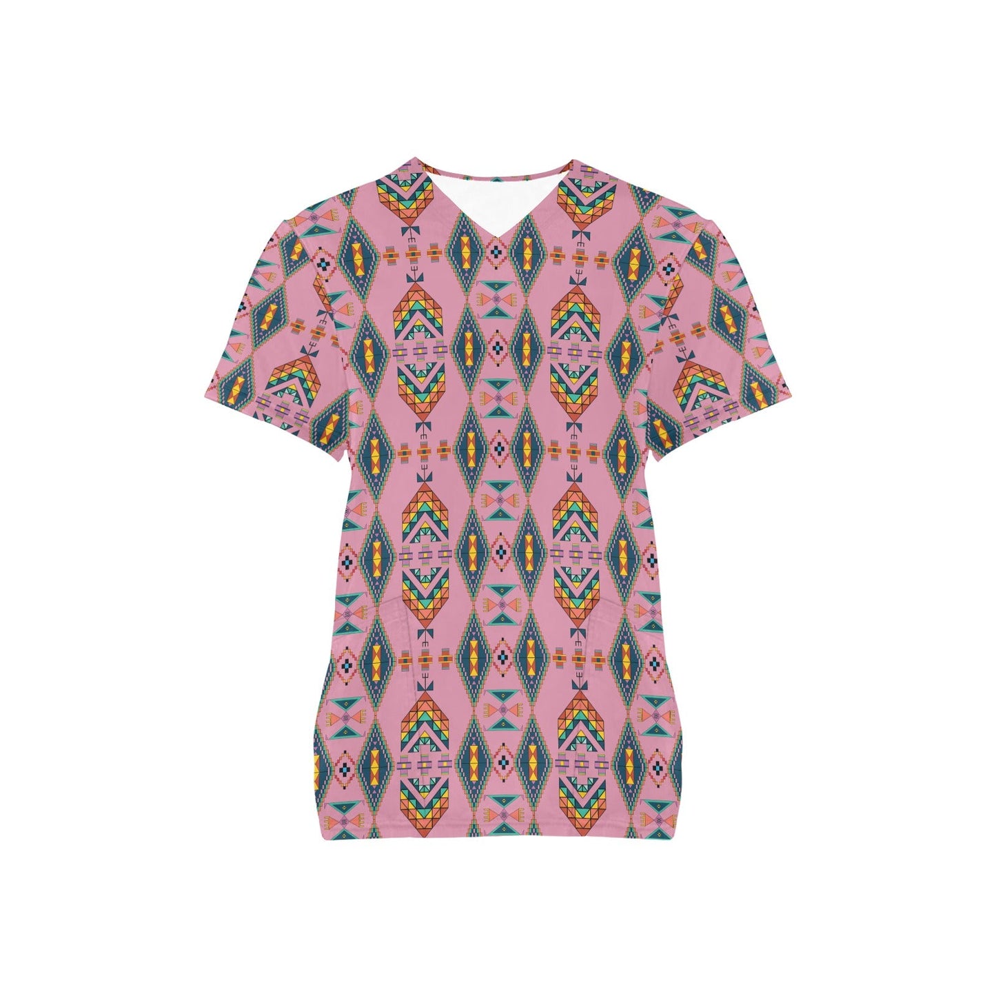 Travois Tipi Dusky Sunset Scrub Top