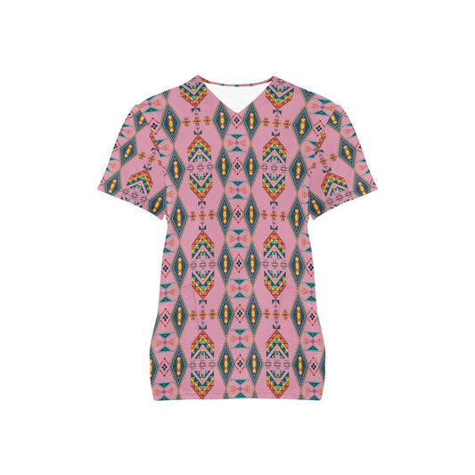 Travois Tipi Dusky Sunset Scrub Top