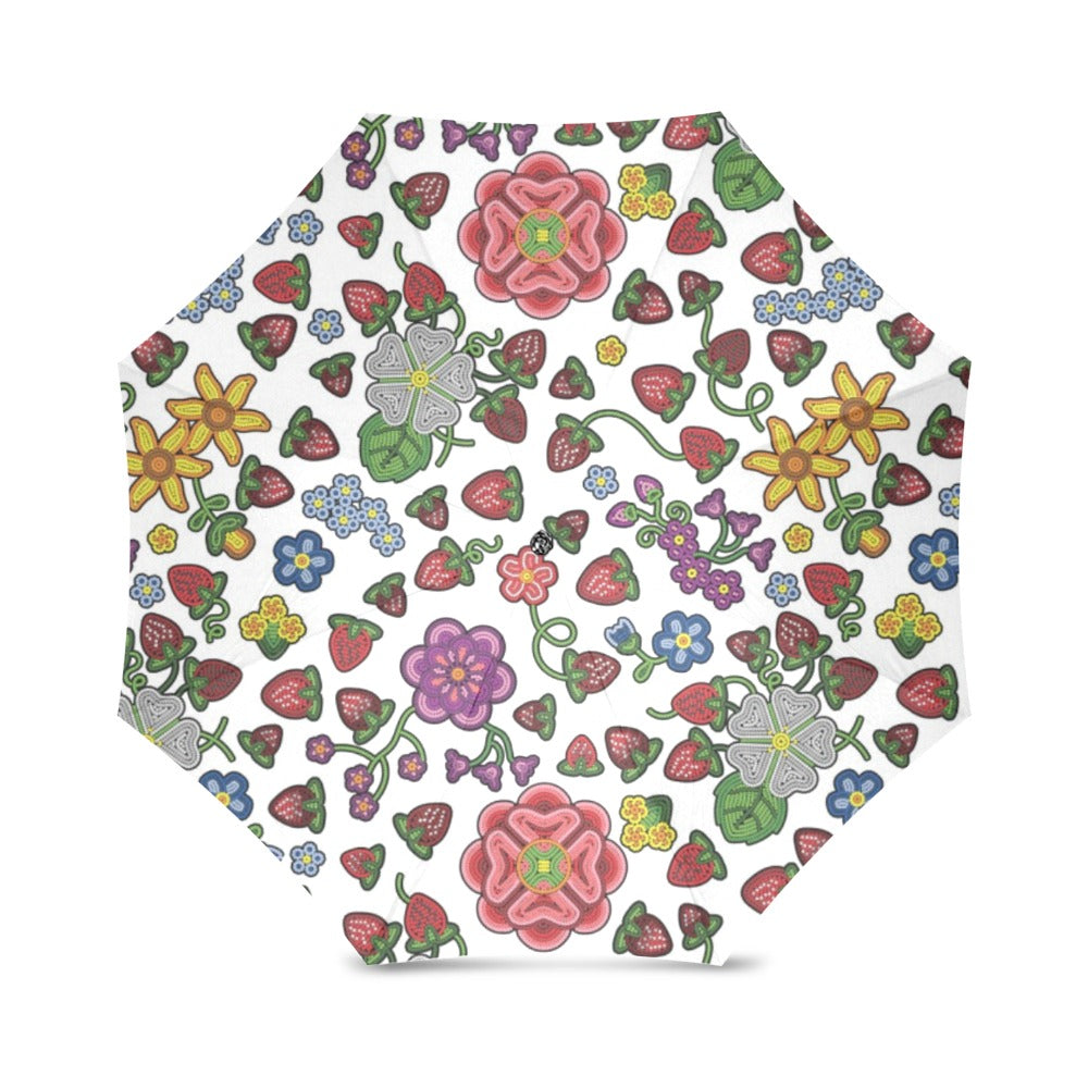 Berry Pop White Foldable Umbrella
