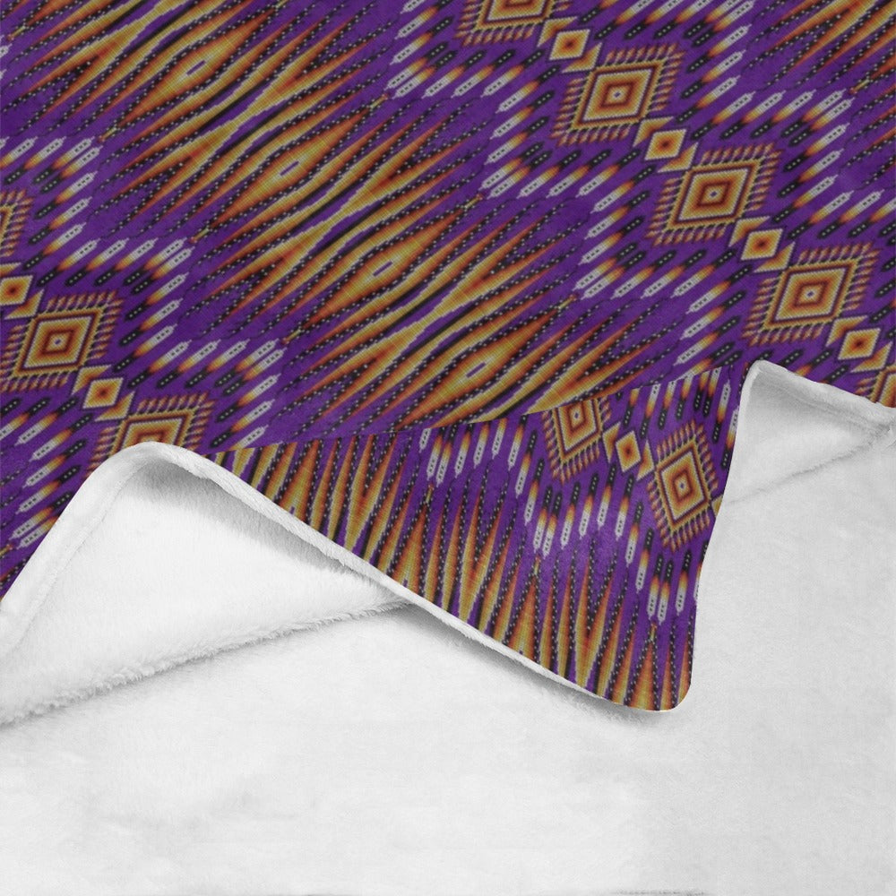 Fire Feather Purple Ultra-Soft Micro Fleece Blanket 50"x60"