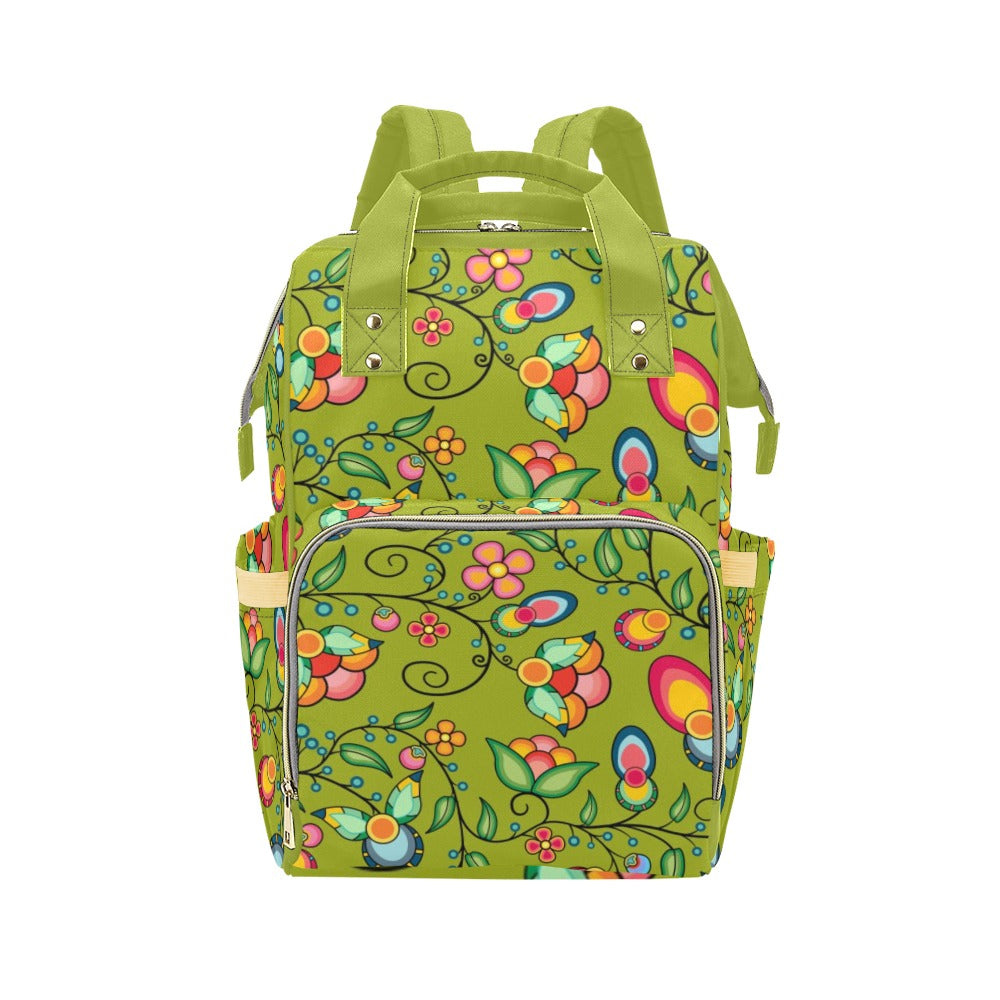 Floral Bounty Sweetgrass Multi-Function Diaper Backpack
