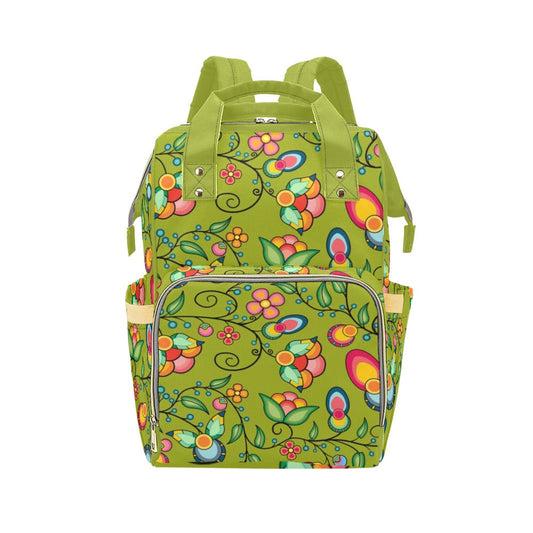 Floral Bounty Sweetgrass Multi-Function Diaper Backpack