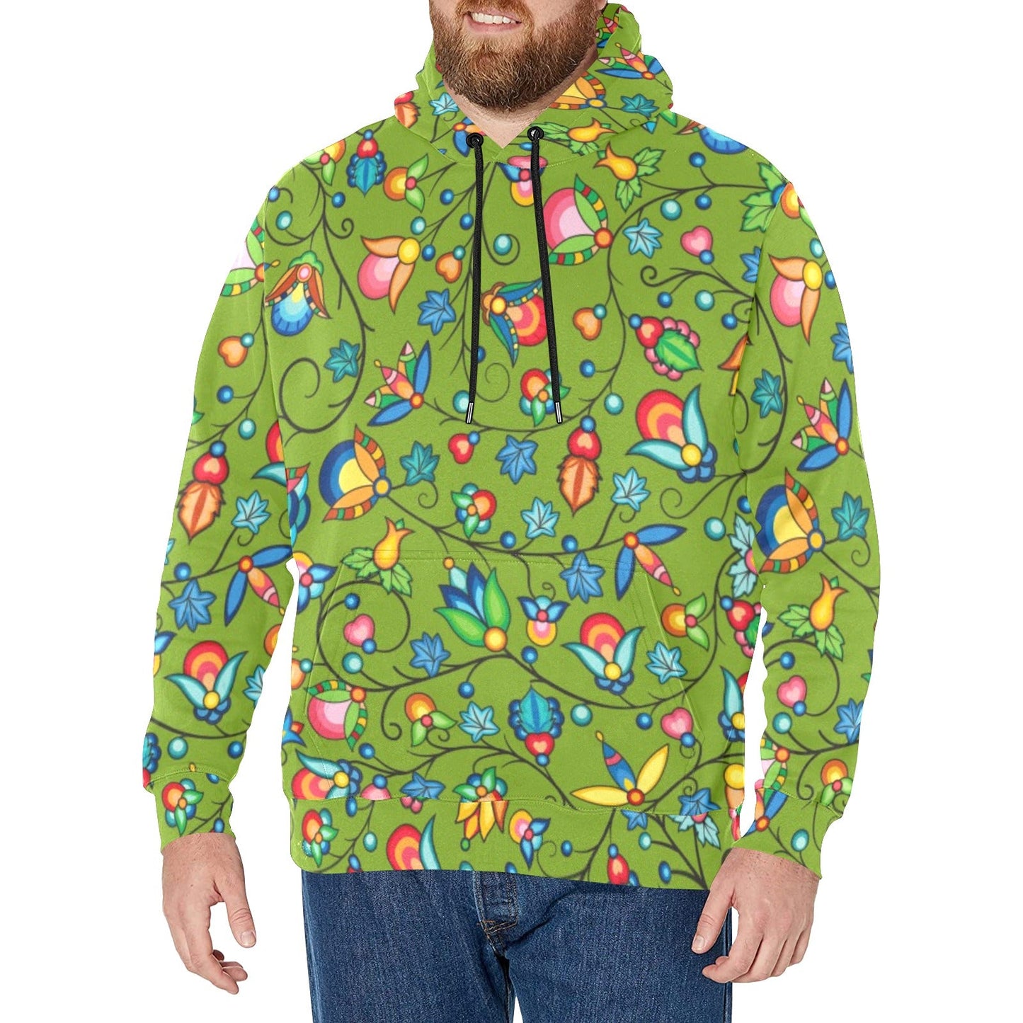 Prairie Plains Spirit Sweetgrass Men's Long Sleeve Fleece Hoodie