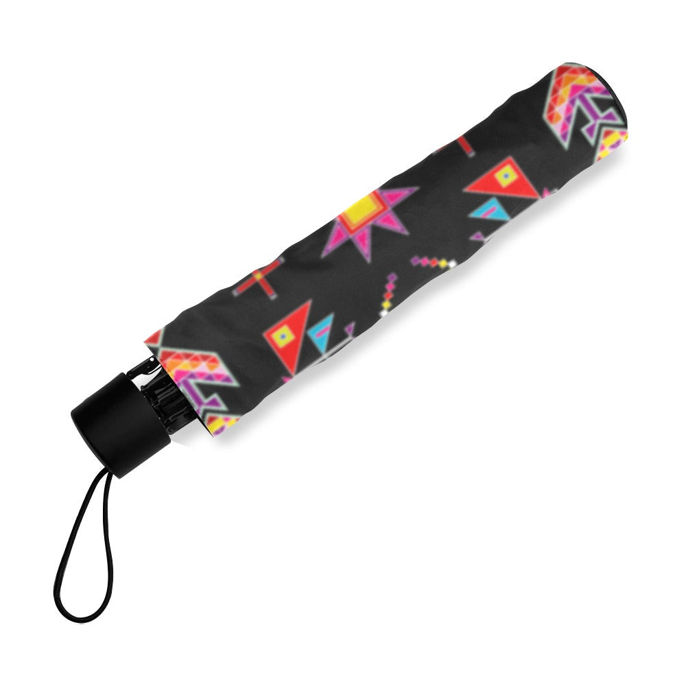Scattered Generations Black Foldable Umbrella