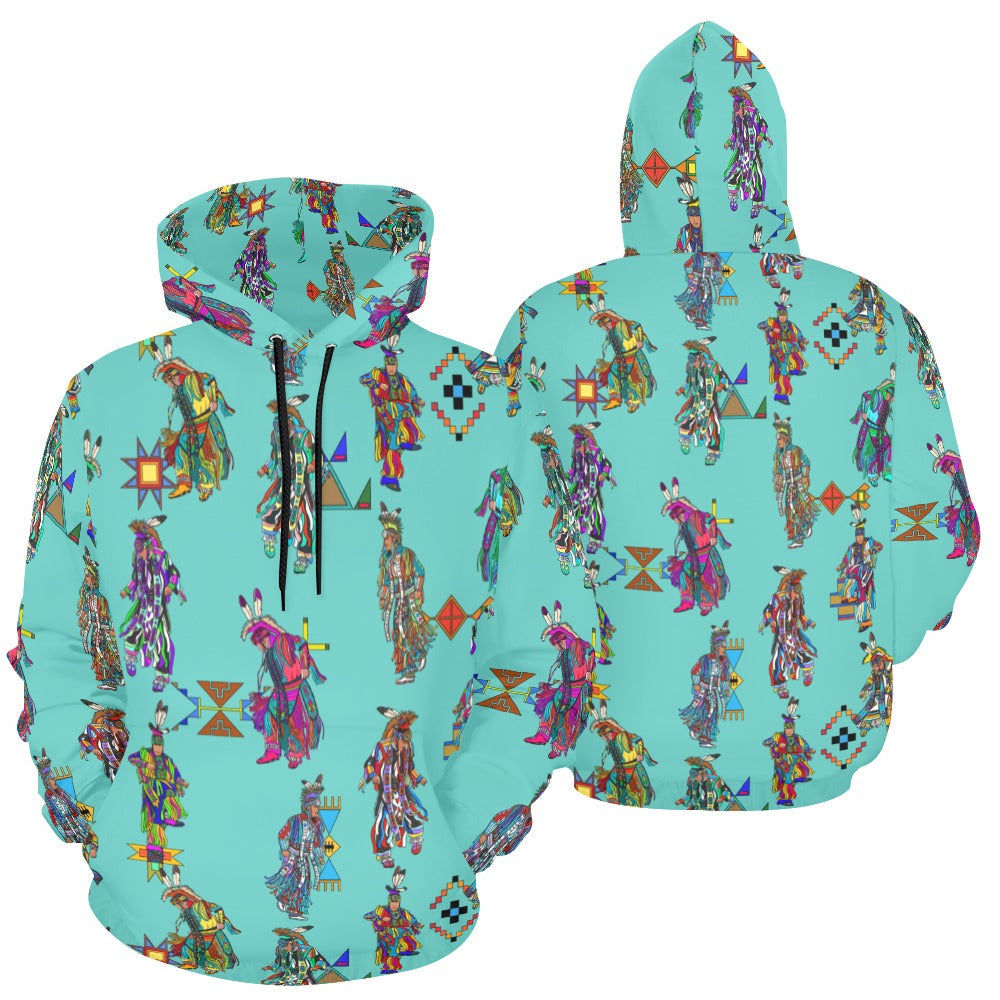 Men's Grass Dancers Eggshell Blue Hoodie for Men