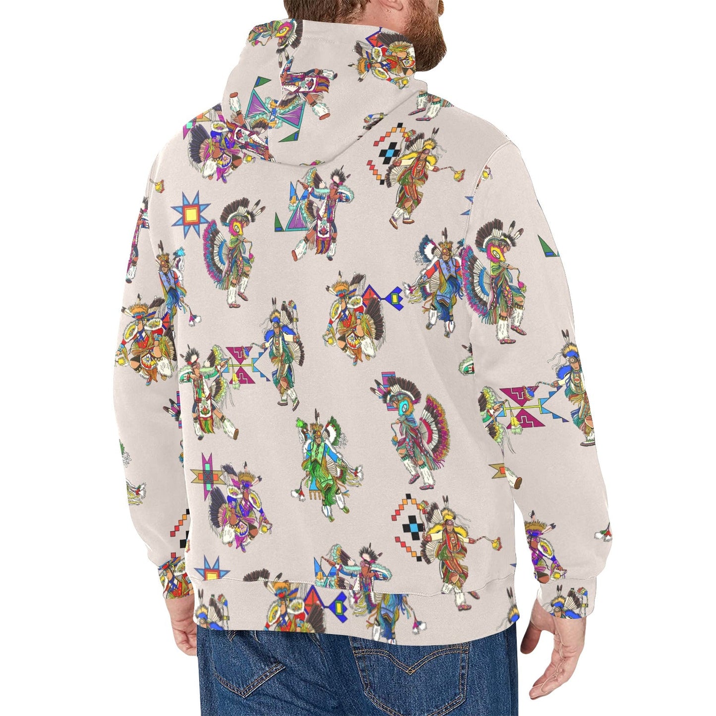 Men's Fancy Dancers Muslin Men's Long Sleeve Fleece Hoodie