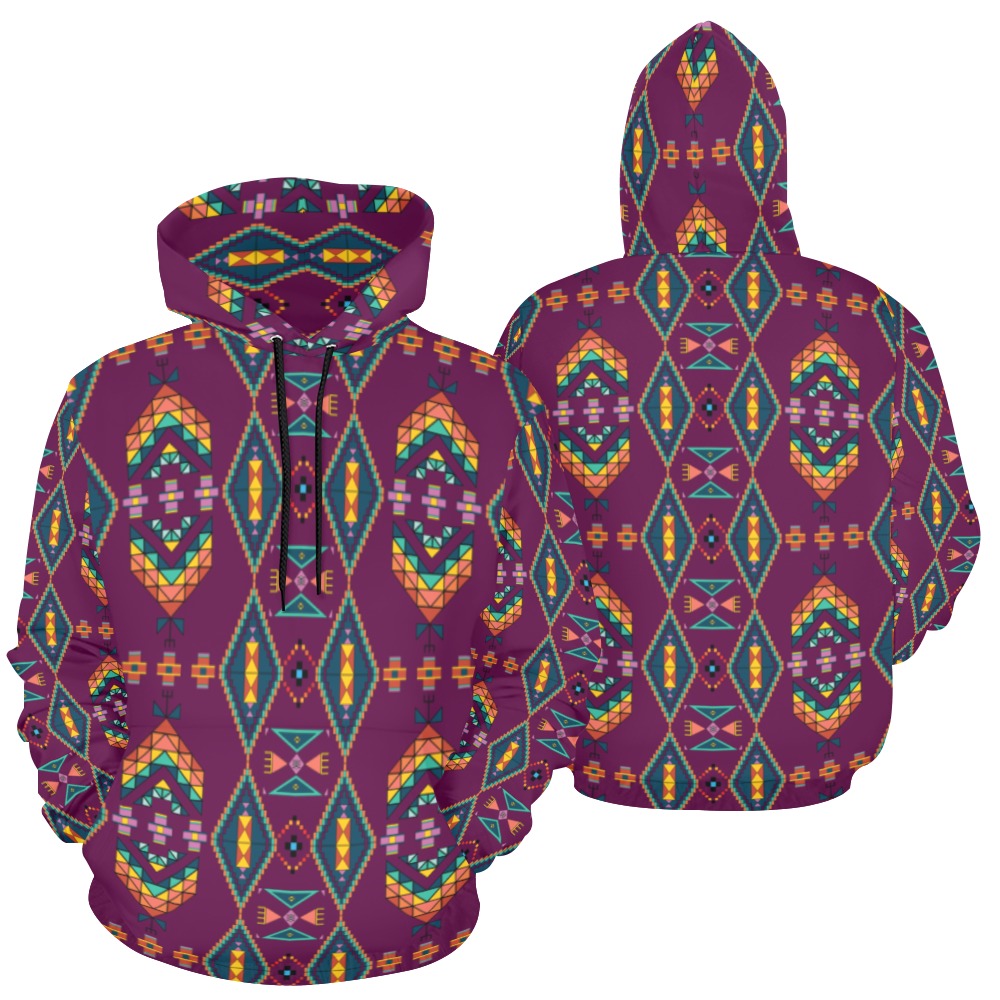 Travois Tipi Berry Hoodie for Women