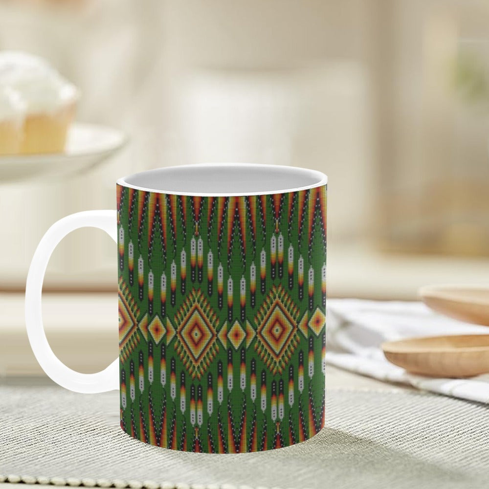 Fire Feather Green Mug