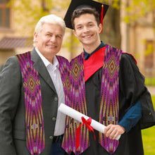 Load image into Gallery viewer, Fire Feather Pink Graduation Stole
