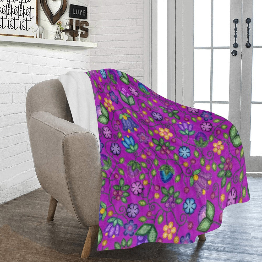 Bloom Uplift Purple Large Micro Fleece Blanket