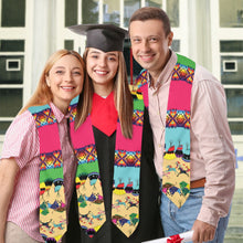 Load image into Gallery viewer, Horses and Buffalo Ledger Pink Graduation Stole
