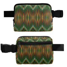 Load image into Gallery viewer, Fire Feather Green Belt Bag
