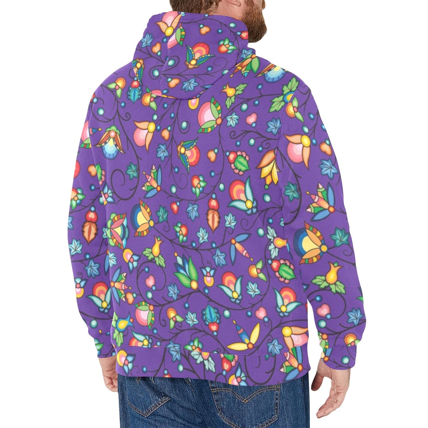 Prairie Plains Spirit Midnight Purple Men's Long Sleeve Fleece Hoodie