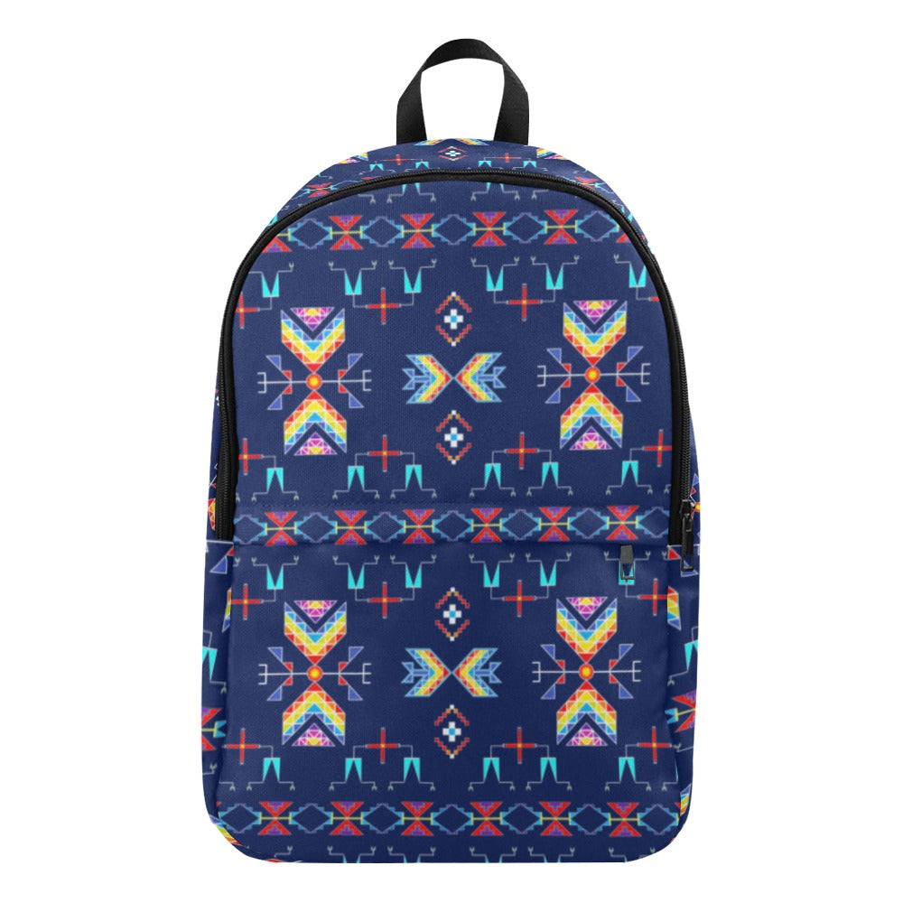 Rainy Chief Rainbow Night Lake Fabric Backpack for Adult