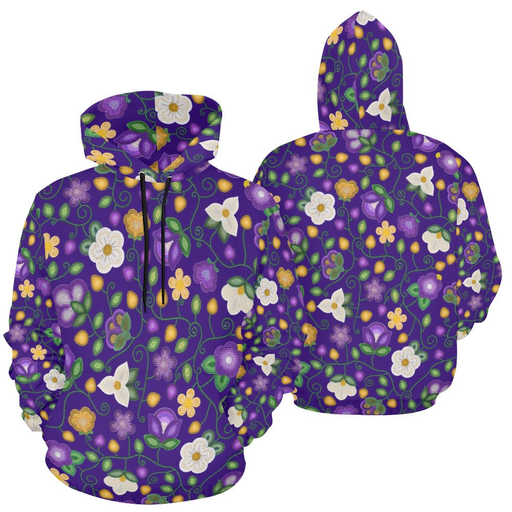 Midnight Moss Bloom Aubergine Hoodie for Women