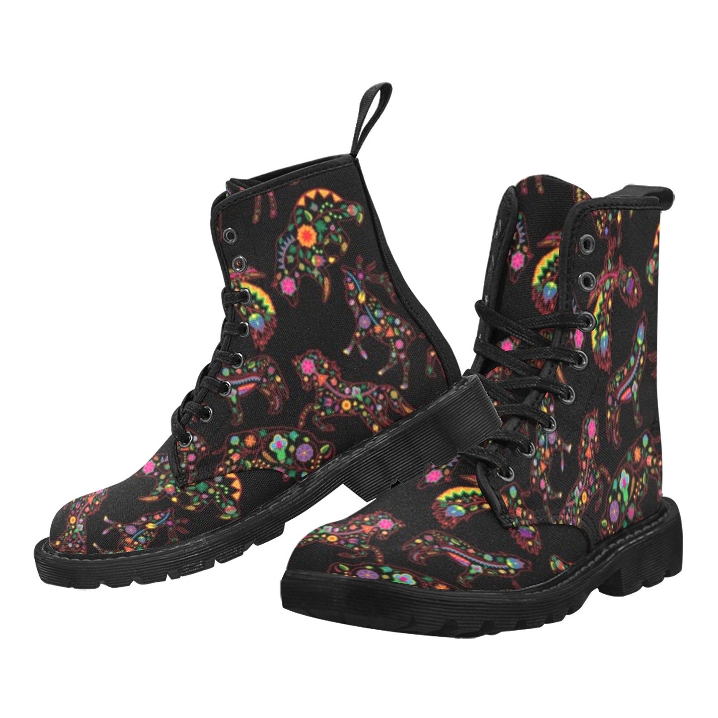 Neon Floral Animals Boots