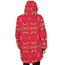 Load image into Gallery viewer, Scattered Generations Red Unisex Sherpa Lined Hooded Coat
