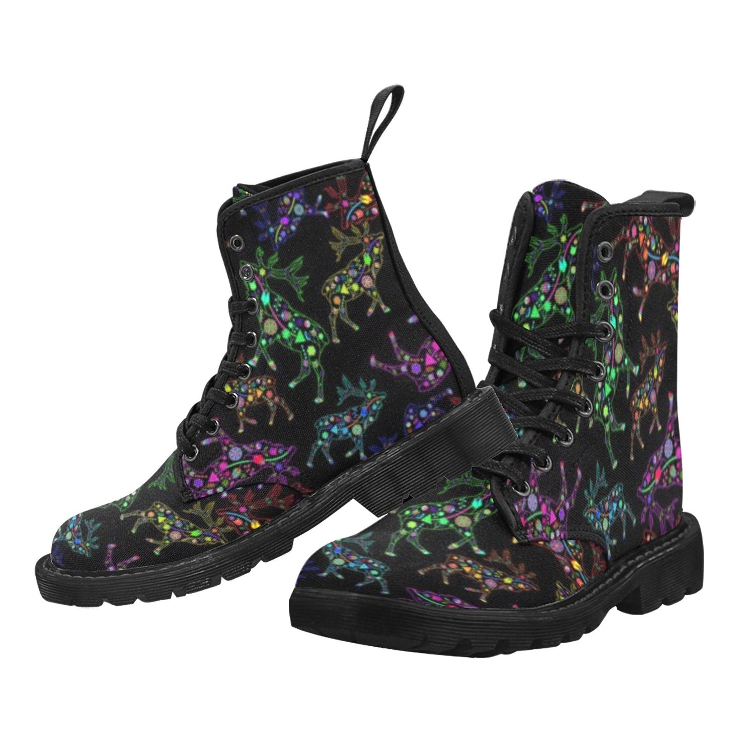 Neon Floral Elks Boots