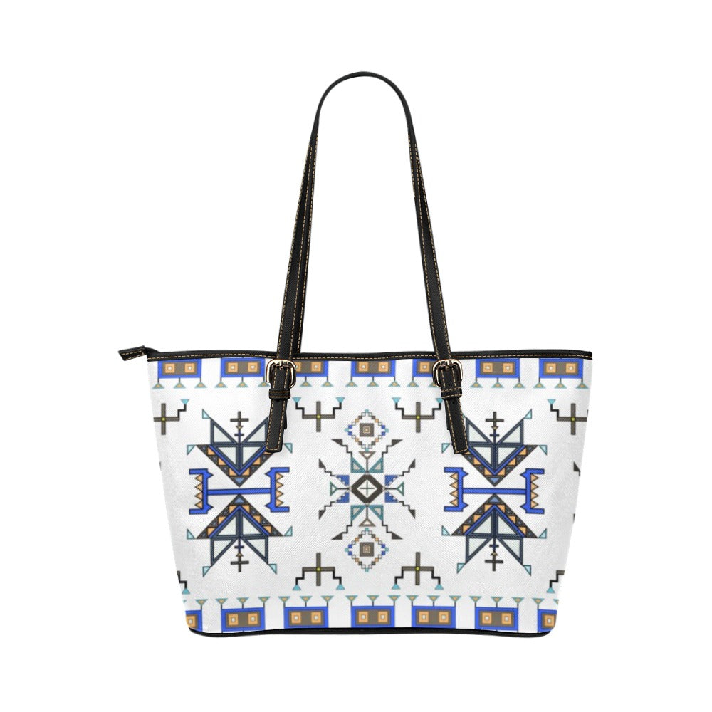 Eagle Strike White Leather Tote