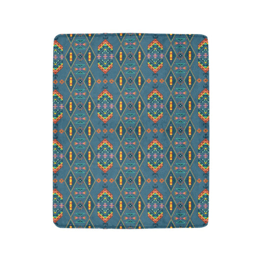 Travois Tipi Deep Lake Ultra-Soft Micro Fleece Blanket 40"x50"