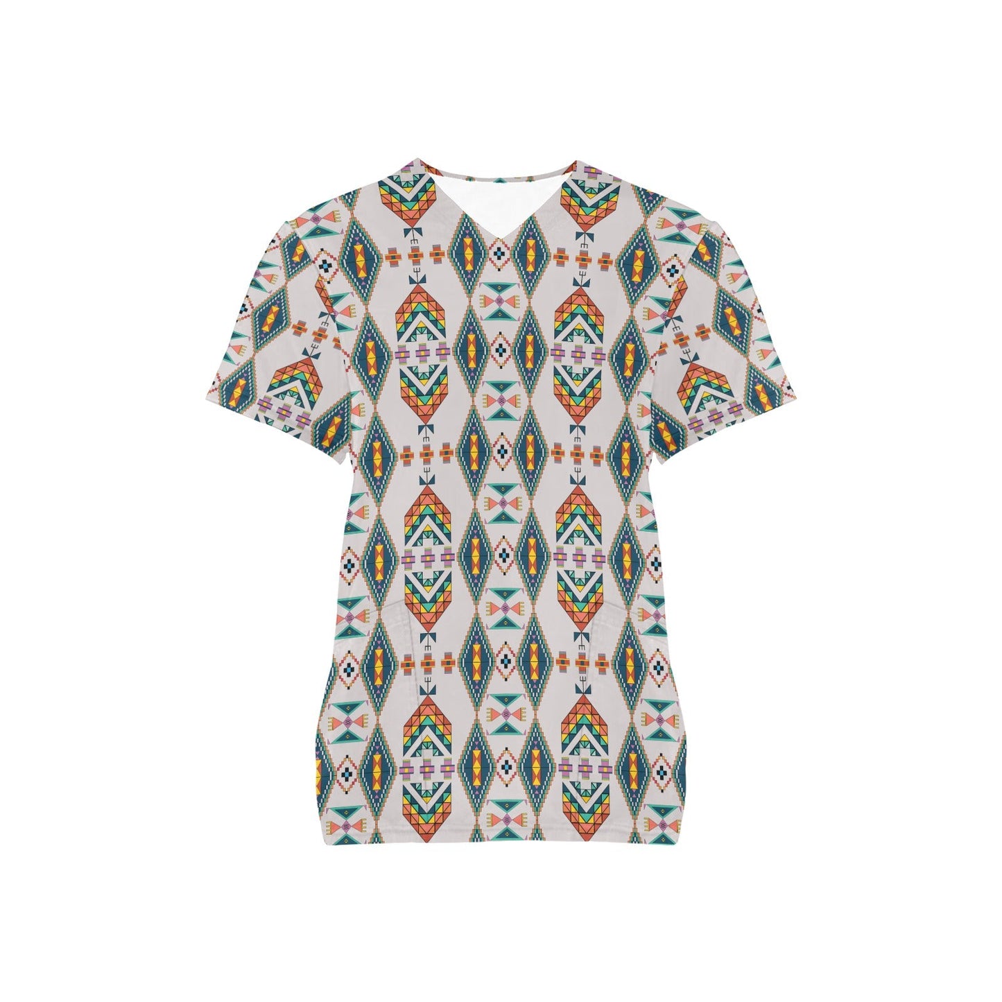 Travois Tipi Grey Scrub Top