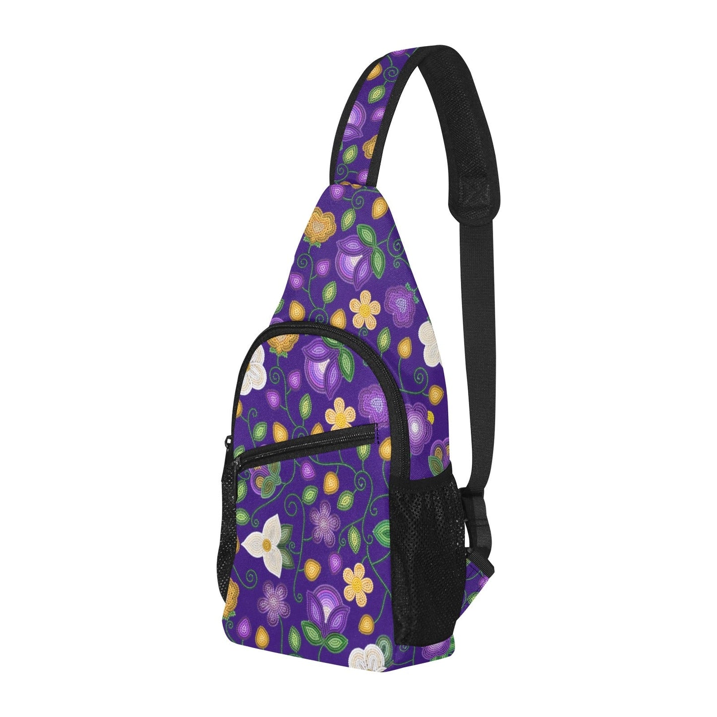 Midnight Moss Bloom Aubergine Chest Bag