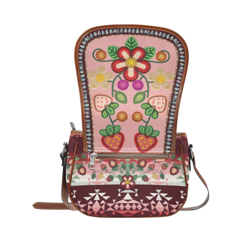 Sacred Berry Pink Saddle Bag/Large