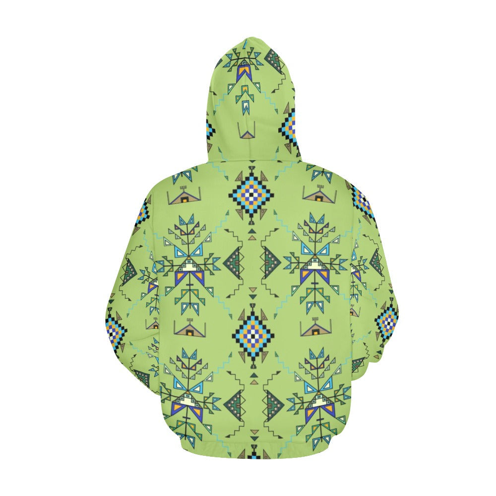 Bear Shield Green Hoodie for Women