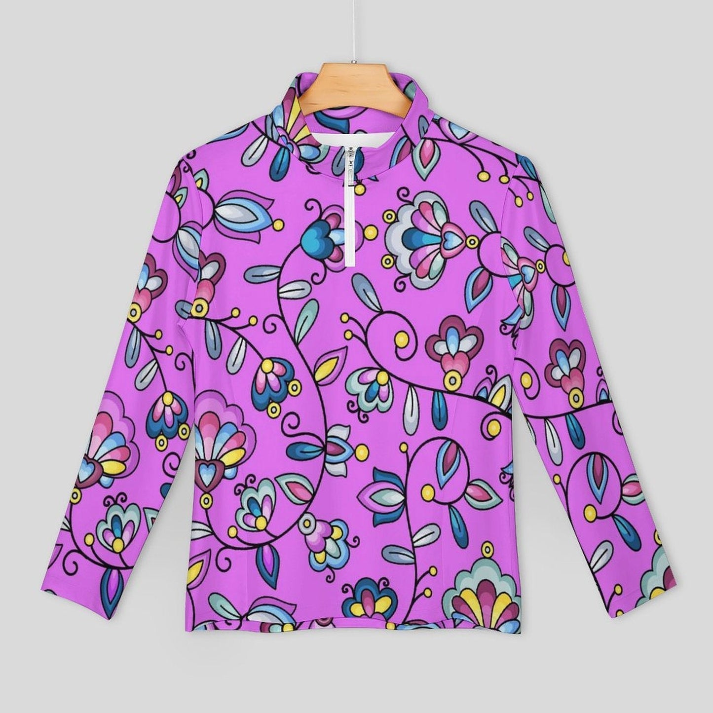 Autumn Bundle Blessing Purple Long Sleeve Yoga Shirt