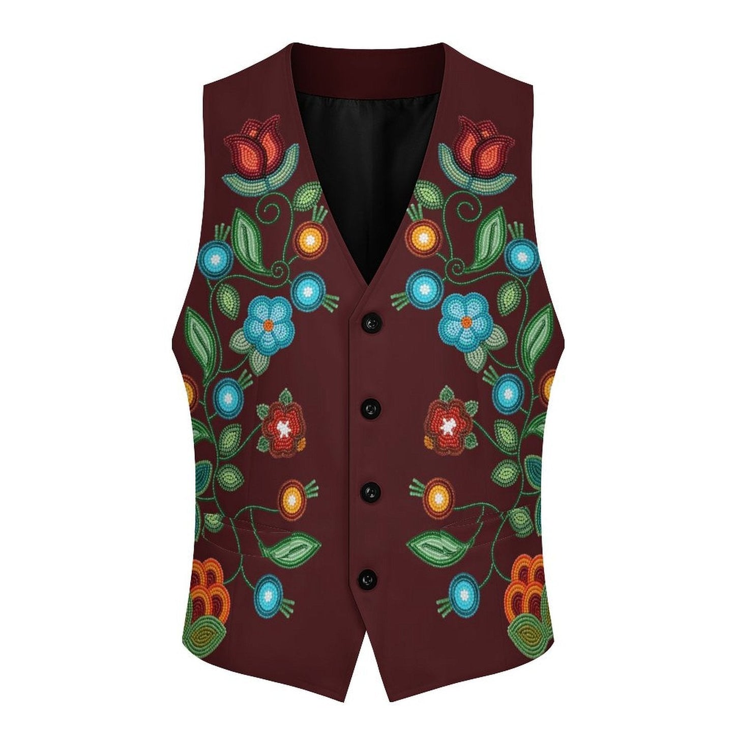 Prairie Fire Petals 2 Men's Sleeveless Suit Vest