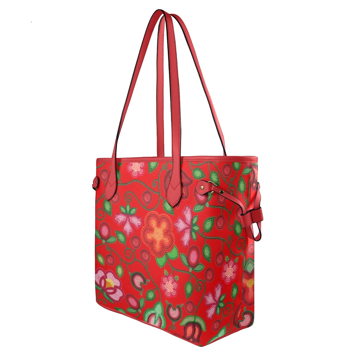 Rose Reverie Red Clover Canvas Tote