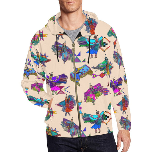 Women's Fancy Dancers Muslin Men's Zipper Hoodie